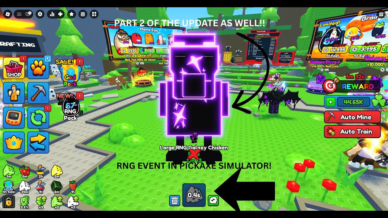 RNG Event In Pickaxe Simulator!! (Part 2 Released Today As well!)