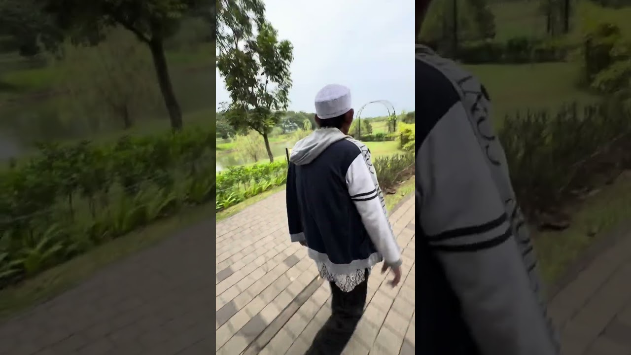 Abah kaburitan ngabuburit ka taman 