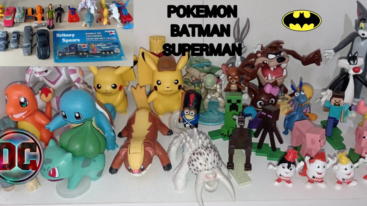 Bit pazarı avı Ferrari, Pokemon, Batman, Superman mini figürler hot Wheels