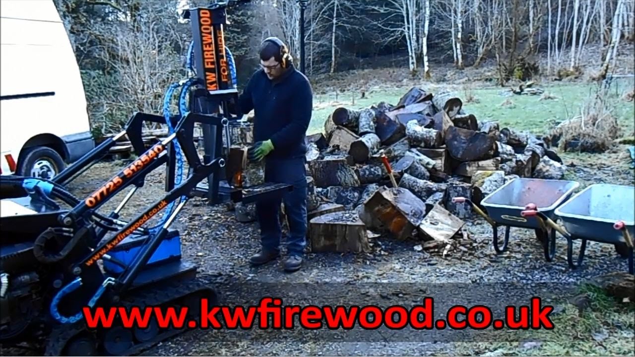 Log splitter for hire Inverness & Ross Shire KW Firewood tracked