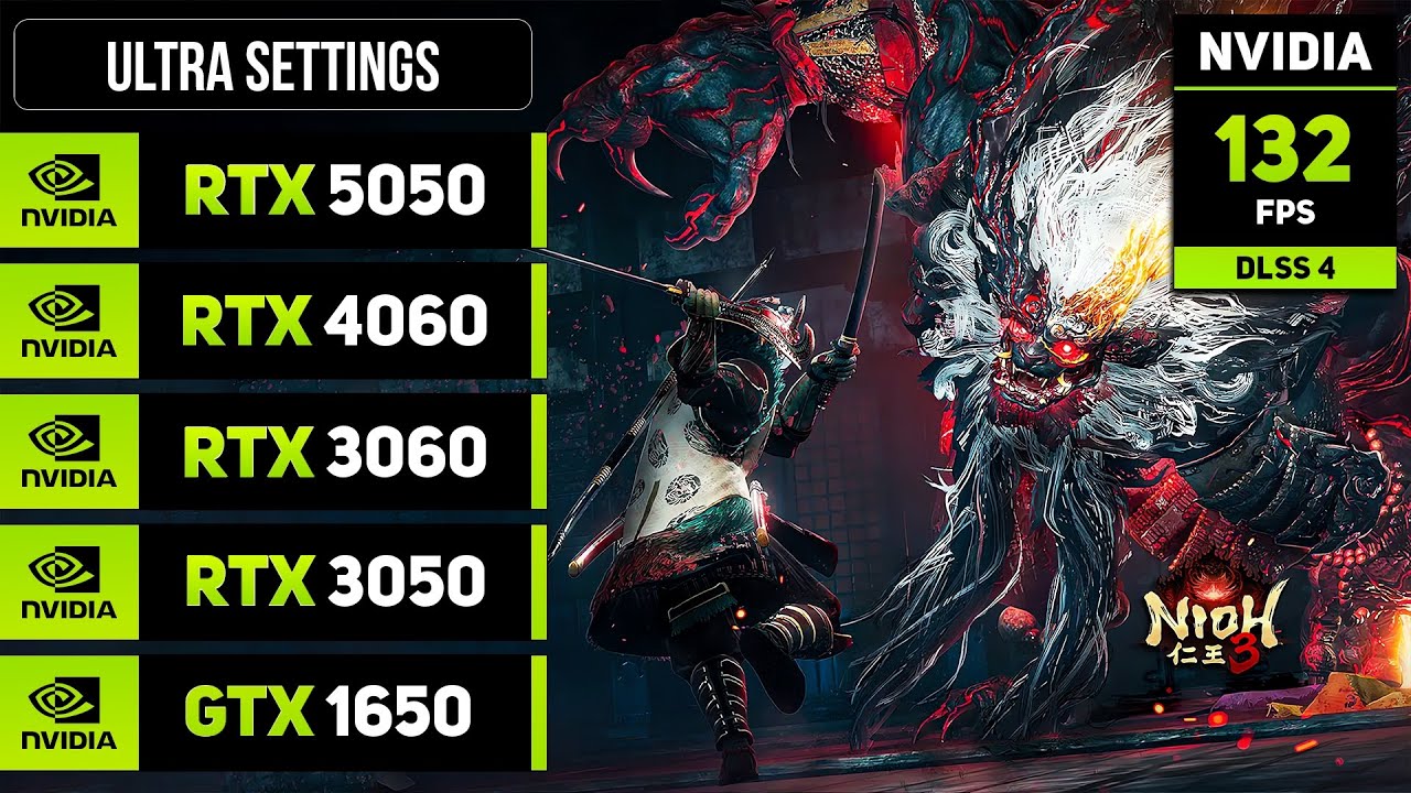 NIOH 3 | RTX 5050, 4060, 3060, 3050, GTX 1650