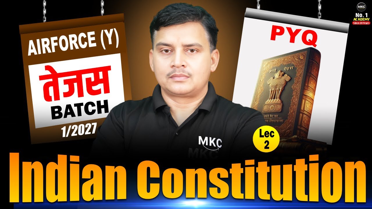 Air Force Y Group 1/2027 | Indian Constitution Lec-2 | Most Important PYQs Explained | Tejas Batch