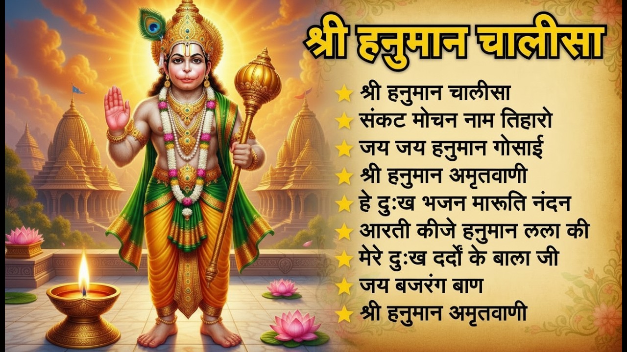 श्री हनुमान चालीसा 🌺🙏 shree hanuman chalisa original video 🙏🌺 gulshan kumar hariharan full hd