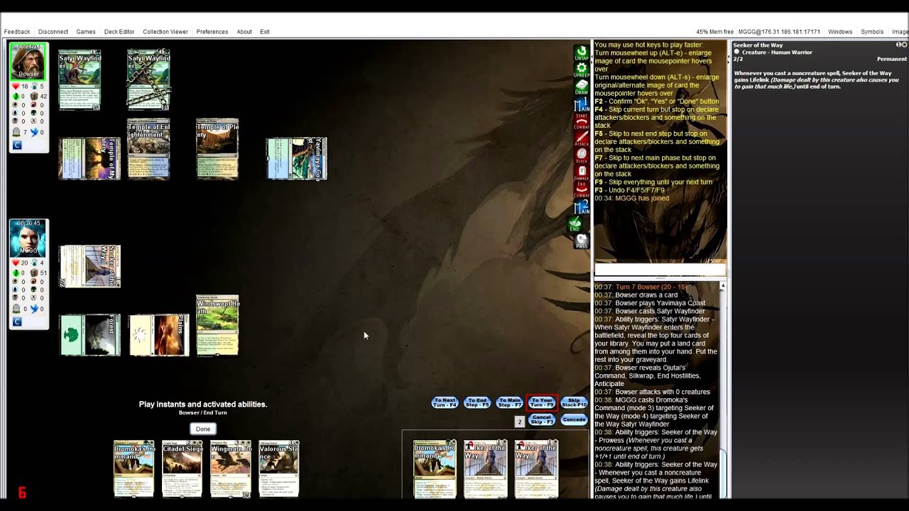 GW Aggro vs Bant Control