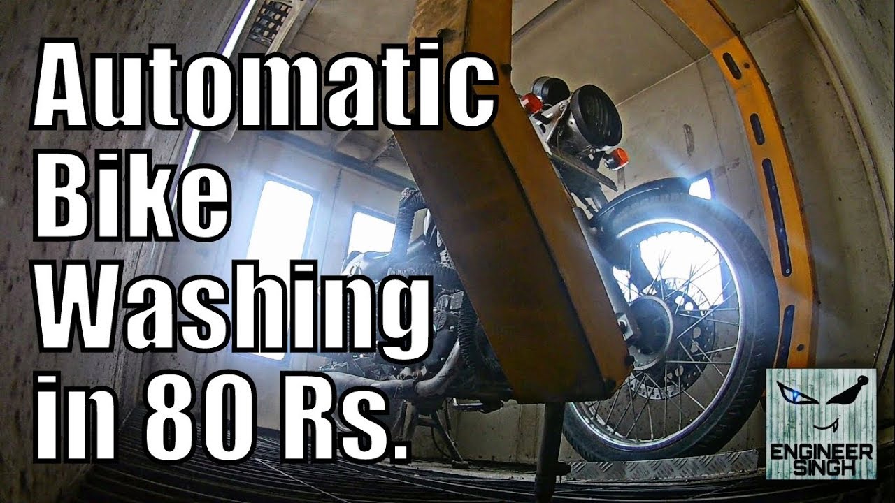 Automatic bike wash in just Rs 80 | Express Bike Works EBW Gurgaon | Engineer Singh | ES