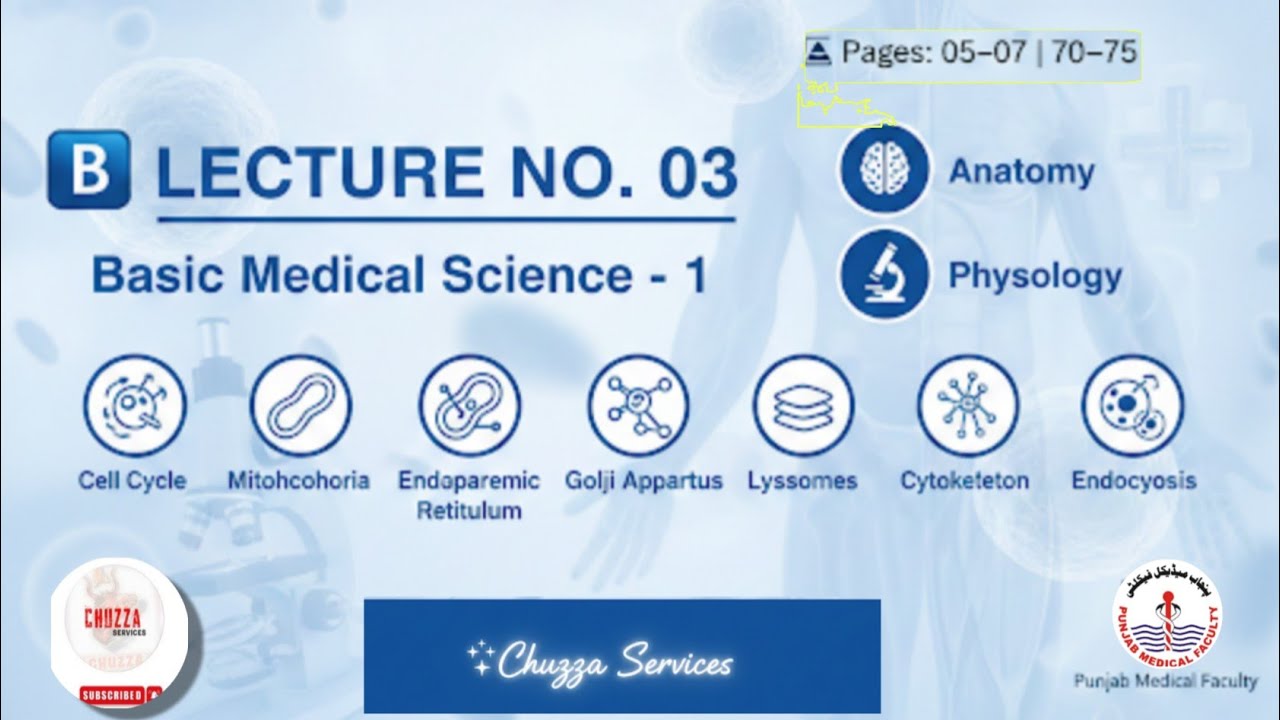 Lecture 03 | Basic Medical Science-1 | Cell Cycle & Cell Organelles | PMF Anatomy & Physiology