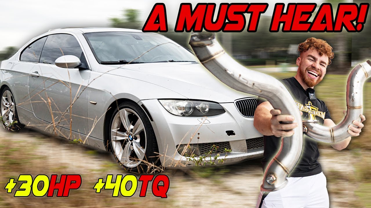 БЕЗУМНЫЙ ТУРБО-КАТУШКА!! Установка выхлопной системы VRSF Catless Downpipe! BMW 335i