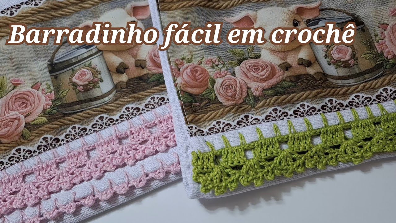  ✨️Barradinho Fácil no Pano de Prato – Crochê Simples e Rápido para Iniciantes🤗