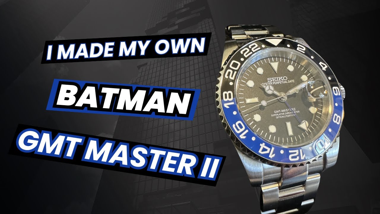 Я собрал Batman GMT Master II с NH34 (полная сборка часов)