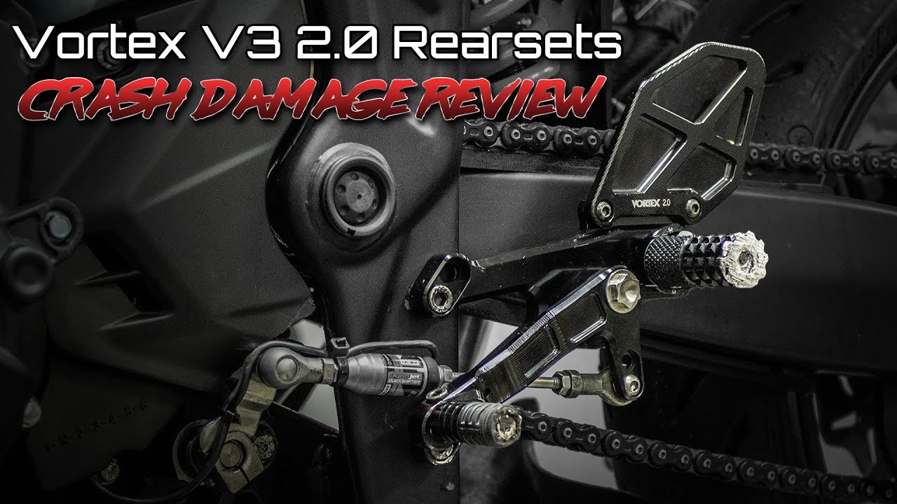 Vortex V3 2.0 Rearsets Crash Damage Review | Sportbike Track Gear