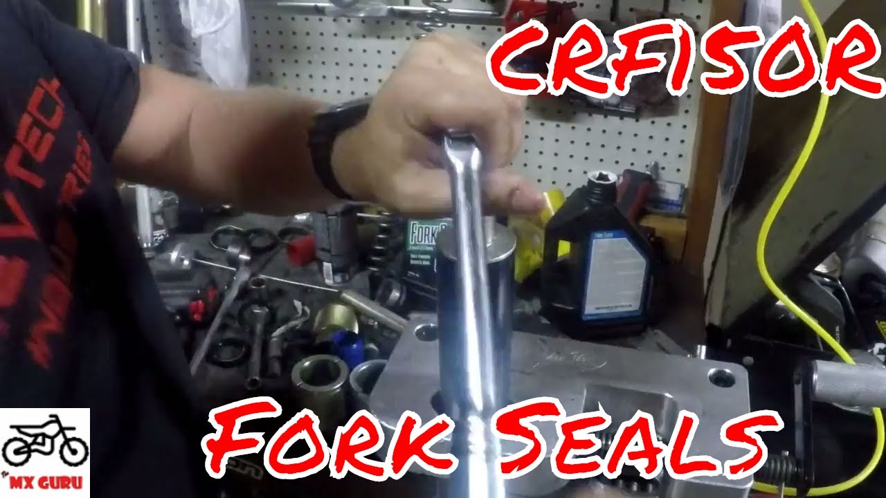 Honda CRF150r 2012 Front Fork Seal Replacement - Fork Rebuild - 2x Footage -