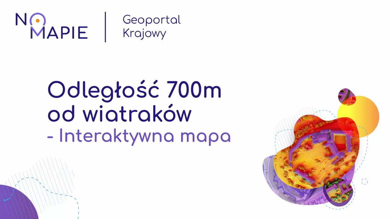 700 metrów od wiatraków na interaktywnej mapie w Geoportalu