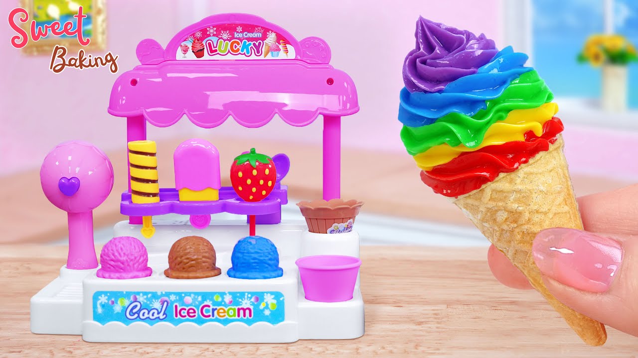 💕Rainbow Ice Cream💕Satisfying Miniature Rainbow KitKat Chocolate Ice Cream Cake Decorating Ideas💕