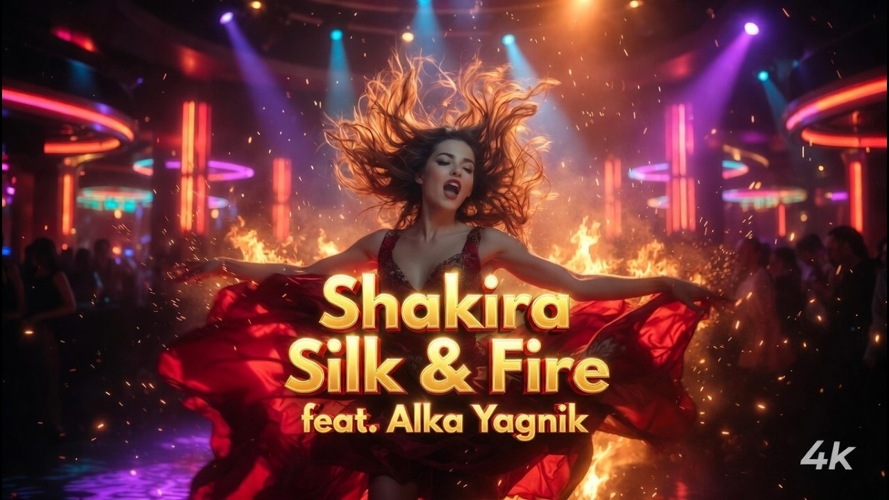 Shakira -Silk & Fire 🔥 | Latin x Bollywood Dance Pop (Official AI Music Video) feat. Alka Yagnik