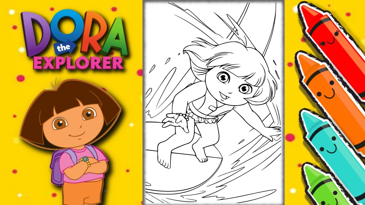 Coloring Dora The Explorer Coloring Page | Fun Coloring Activity For Kids