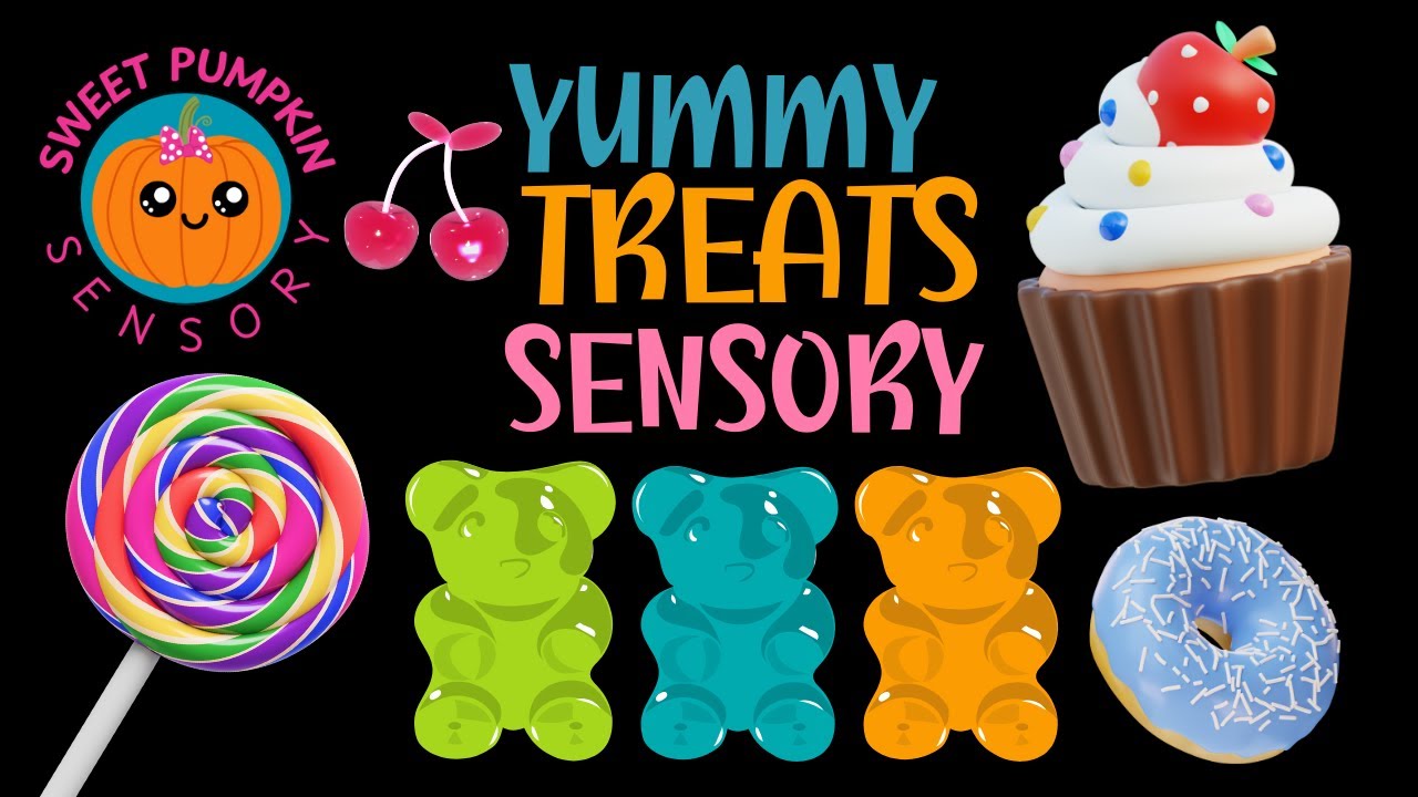 Baby Sensory Video. HIGH CONTRAST. SOOTHING FOR BABIES. YUMMY TREATS! Help Baby Relax! #babysensory