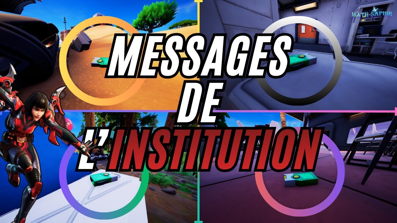 Localisation des 4 audios de l'Institution 🔊 (secret FORTNITE)