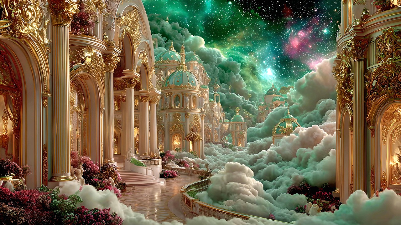 Enter Where Heaven Builds Its Cities | 4K Celestial Palaces, Sacred Sound & Dreamlike Serenity