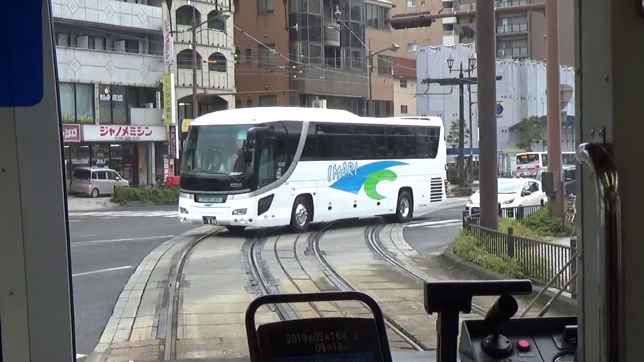 (前面展望20190216)1800形長崎電気軌道3号系統桜町経由　蛍茶屋行