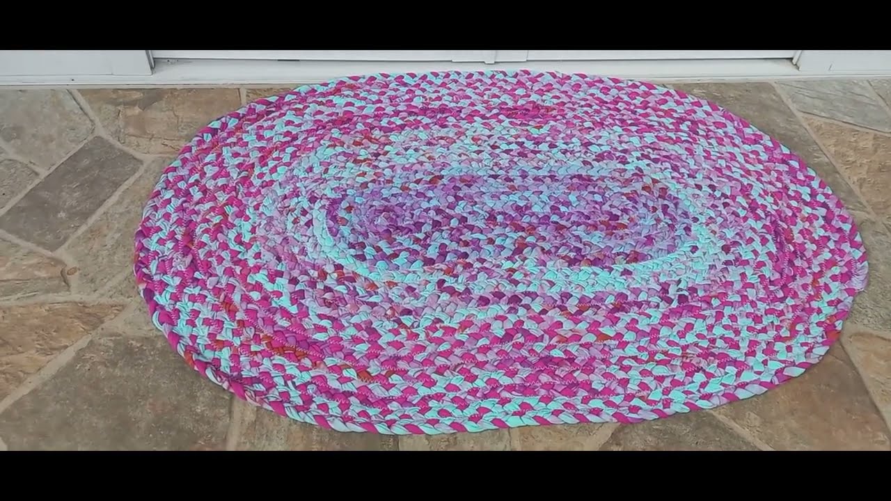 tapete para porta de tranças com retalhos - DIY DOOR MAT - RAG RUG