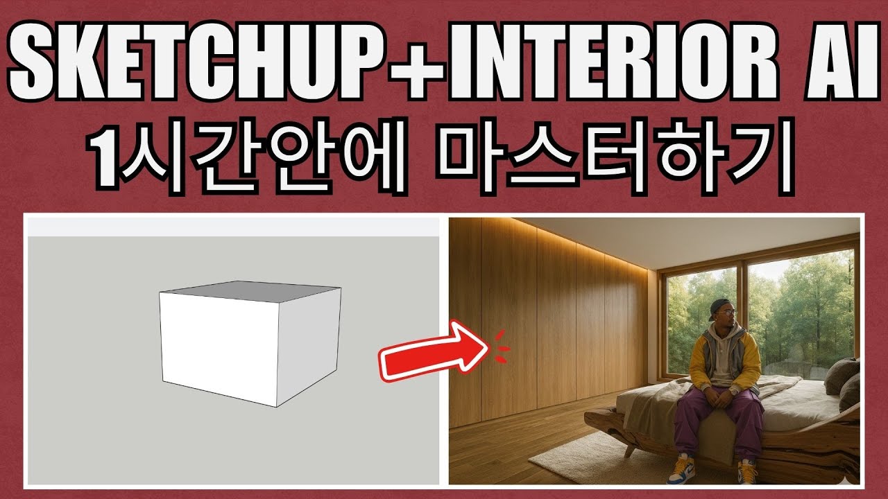 초보자도 가능한! 스케치업 + AI로 인테리어 완성! 1시간 마스터 가이드 & 실무팁을 담았습니다!  (by 뽁숑이)