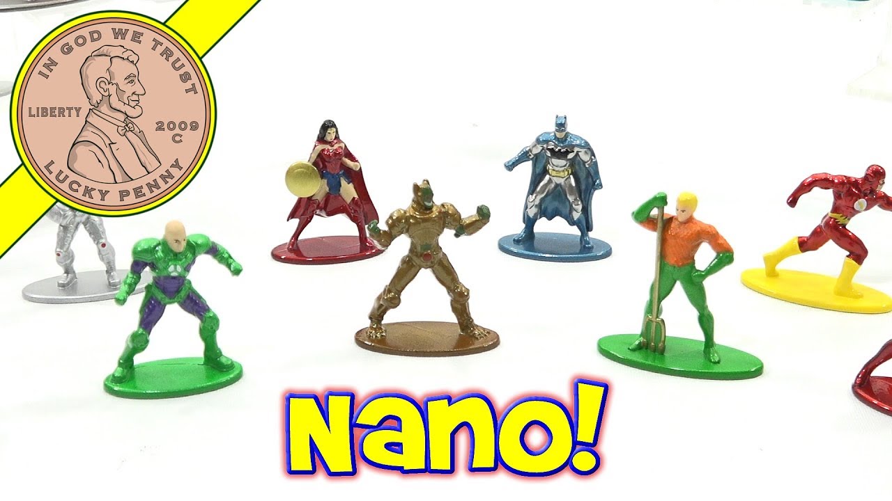 Nano Die-Cast MetalFigs DC & Marvel Super Heroes - Batman - Superman - Iron Man