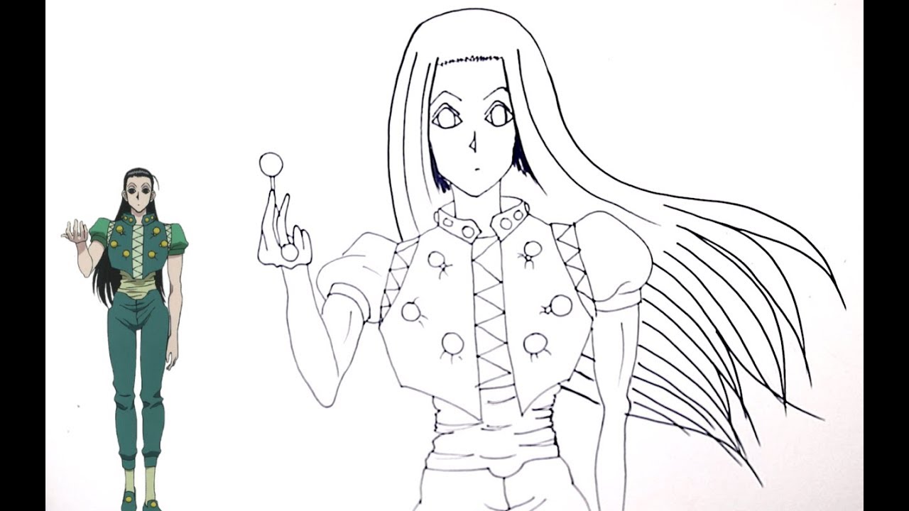 رسم إلومي زولديك - أنمي (Hunter x Hunter) خطوة بخطوة بالرصاص والتخطيط الجزء الاول Part1
