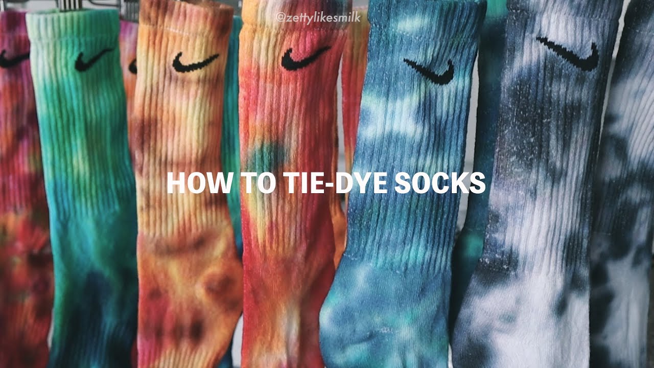 [DIY] HOW TO TIE DYE SOCKS l 셀프 타이다이 양말 만들기 l 6켤레 6가지 양말