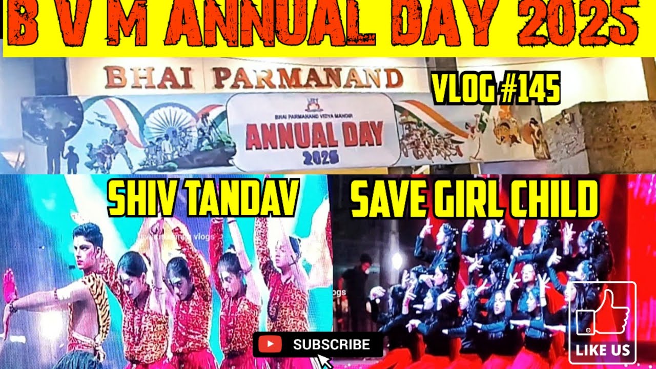 Bhai parmanand vidya mandir annual day 2025 | Shiv tandav dance performances | Mahabharat theme BVM