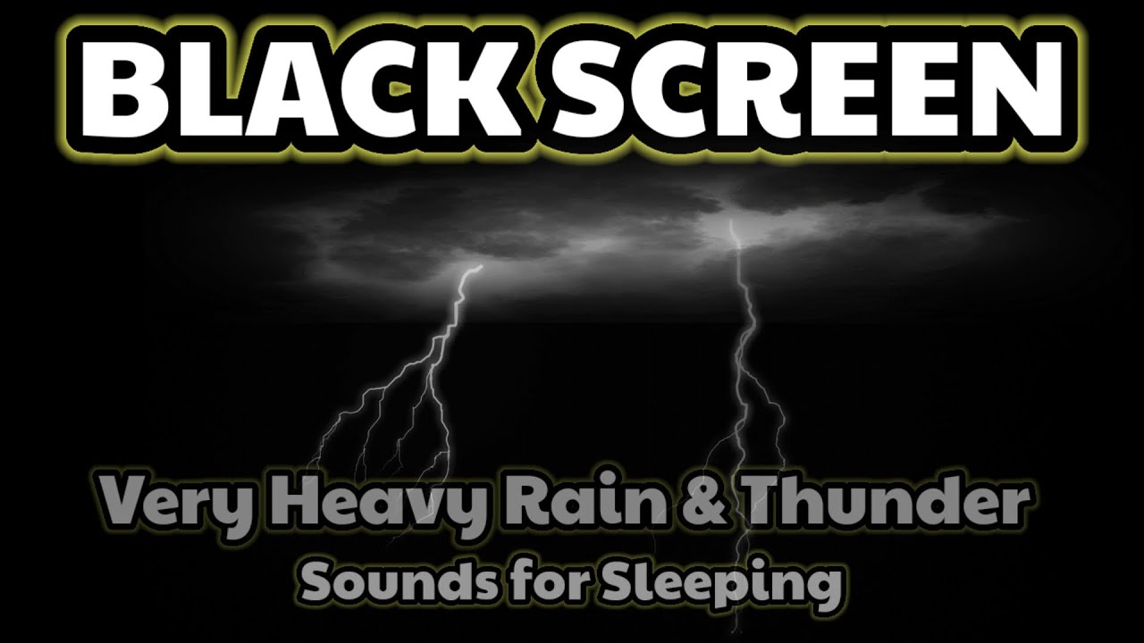 Heavy Rain and Thunder Sounds for sleeping, Study, yoga, good by insomnia