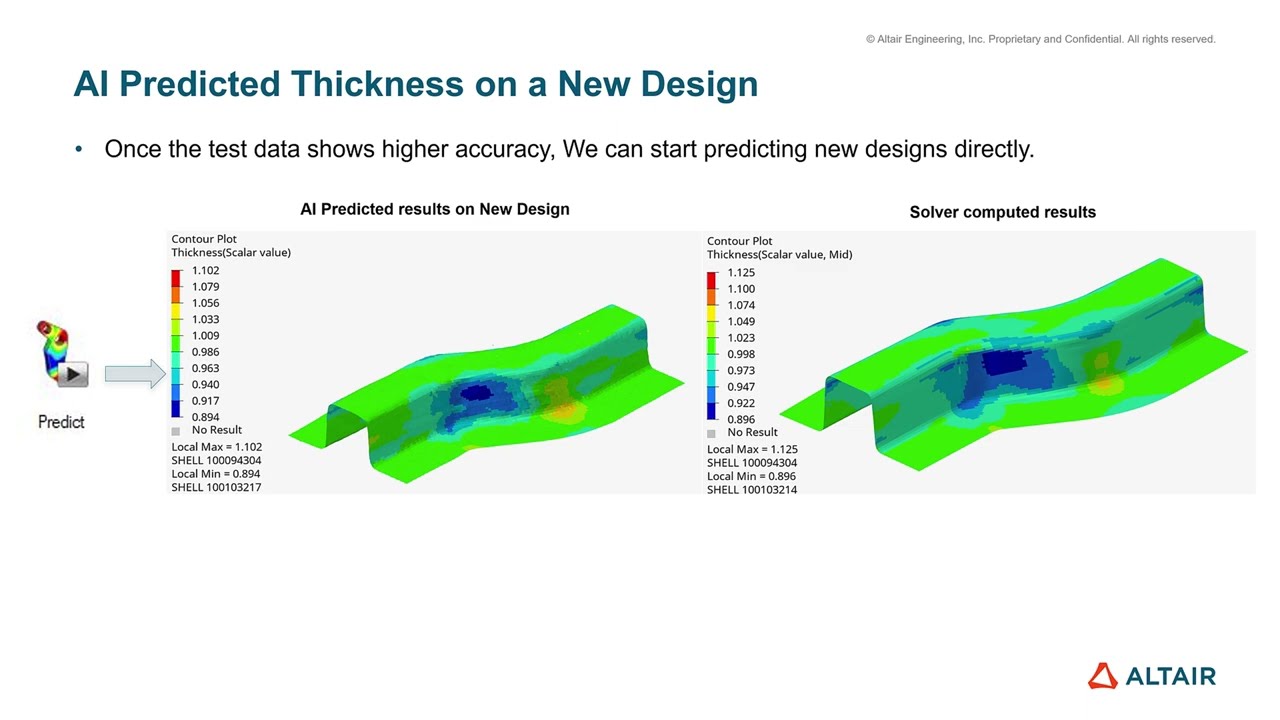 Predicting Sheet metal simulation results within seconds using Altair Physics AI