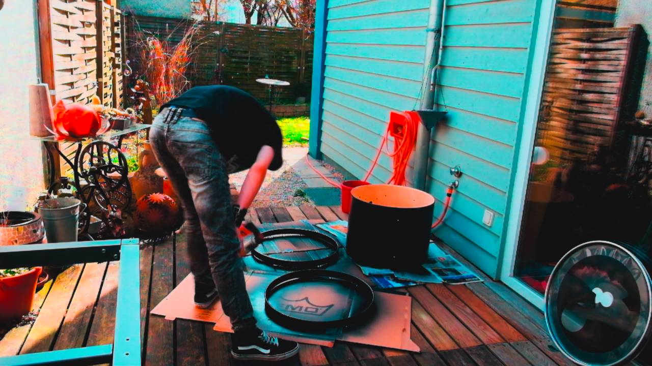 Moe M&aring;rtensson - Drum Kit Paint Process