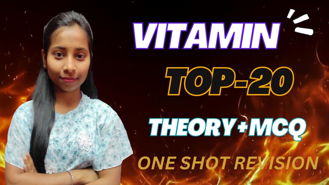 Vitamin theory + mcq   top 20 mcq by anjali ma'am