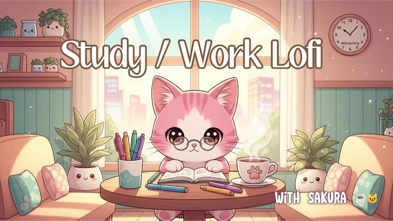 Lofi Music for Studying, Working & Deep Focus with Sakura | Cozy Cafe Coworking