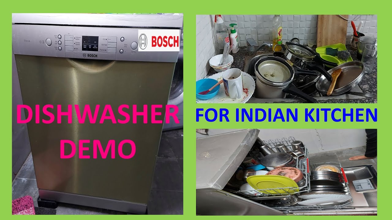 Демонстрация посудомоечной машины Bosch для индийской кухни | Как загружать посуду в посудомоечну...