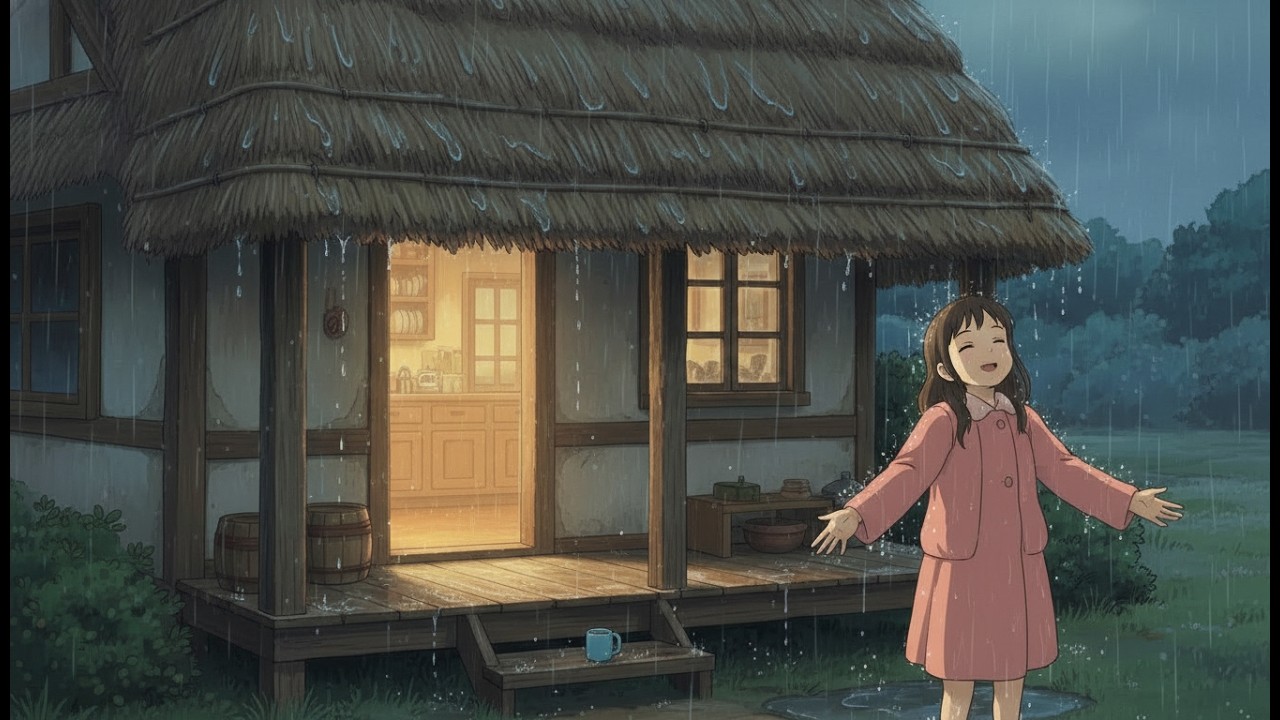 Soup, Rain and Soft Pink Sweaters|Ghibli-Style Cozy Animation