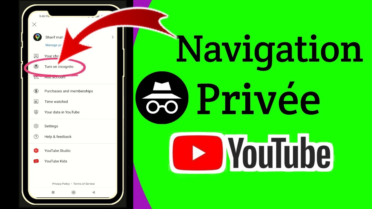 Comment activer et d&eacute;sactiver le mode navigation priv&eacute;e sur&nbsp;Youtube (2022)