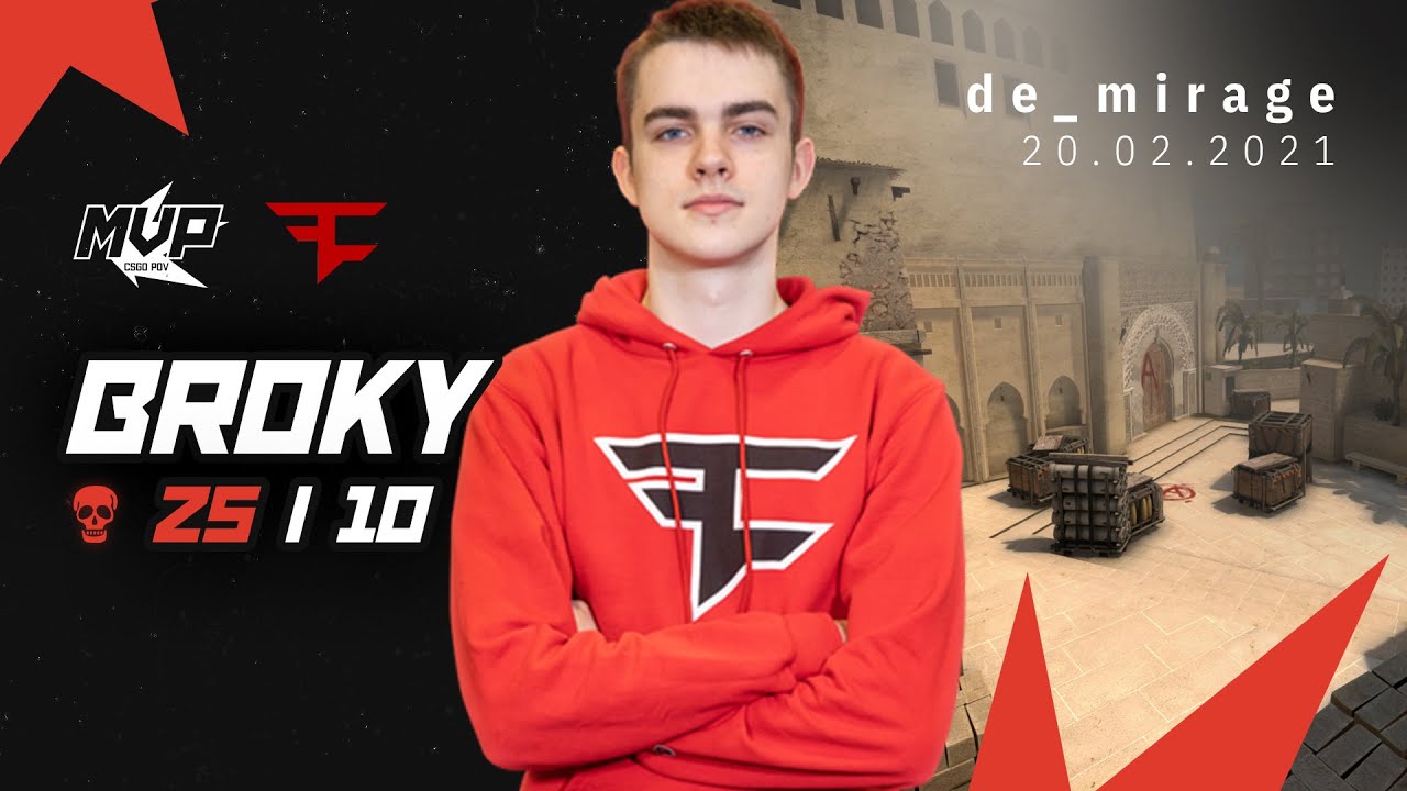 MVP CSGO POV: FaZe broky (25/10) vs OG (de_mirage) @ IEM Katowice 2021
