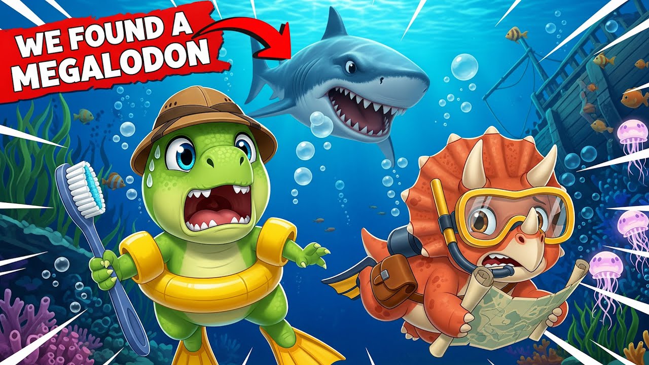 🦈 WE FOUND A MEGALODON?! 😱 We’re Going on a Shark Hunt | Ocean Song for Kids