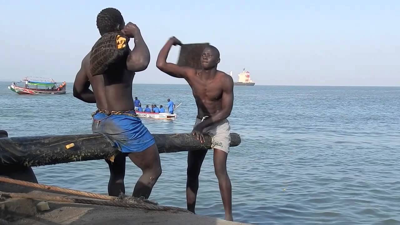Pillow fight in the Gambia