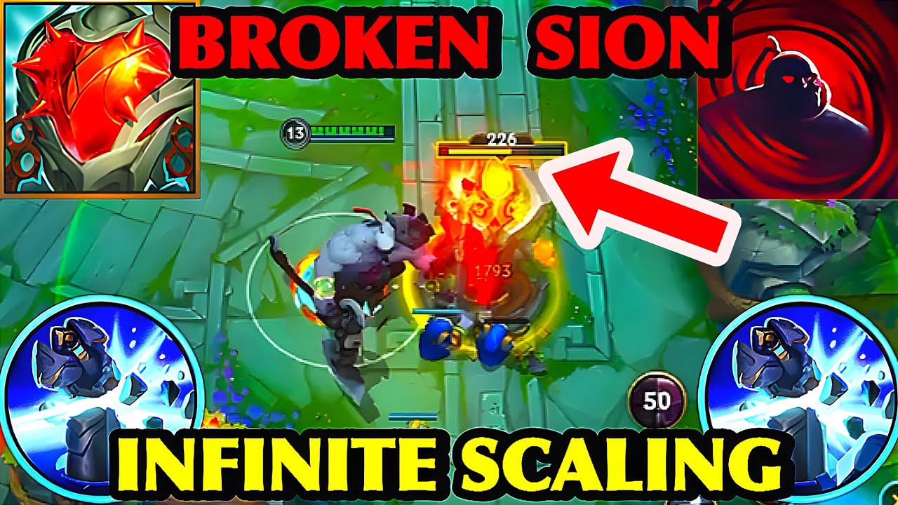 Wild Rift China Sion – IS INTING SION BROKEN NOW!? INFINITE SCALING HP × TOWER BREAKER Build & Runes