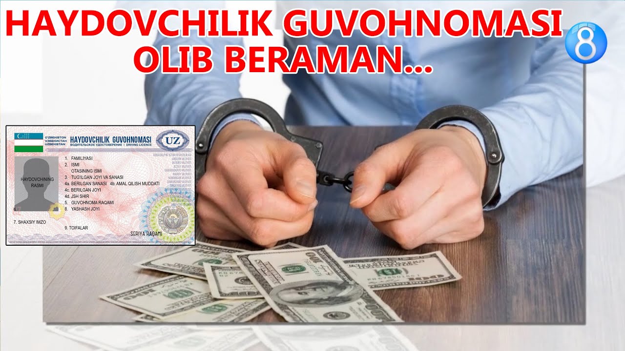 HAYDOVCHILIK GUVOHNOMASI OLIB BERAMAN DEGAN SHAXS PORA BILAN USHLANDI.