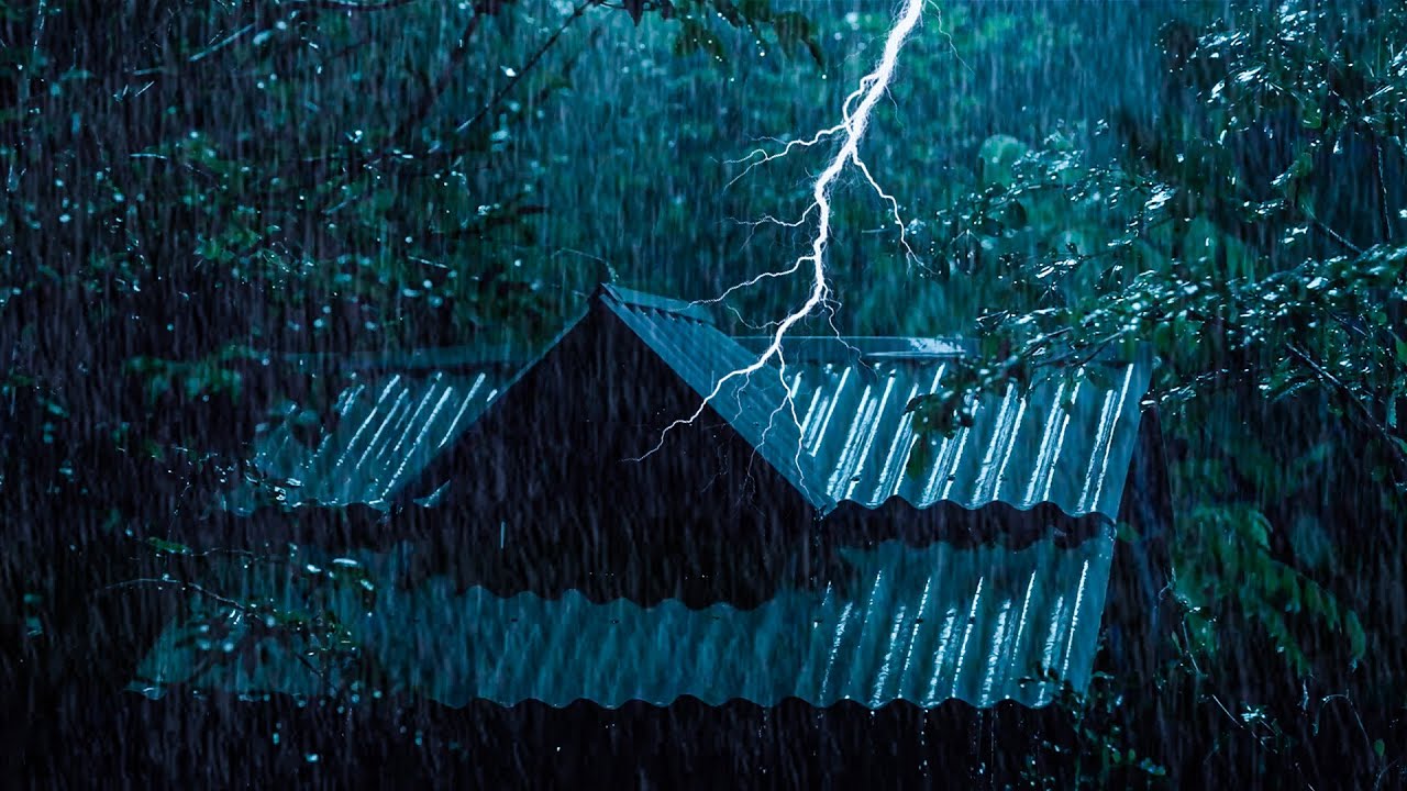 Fall Asleep Instantly With Heavy Rain and Thunderstorm Sounds | Relaxing Rain For Deep Sleep ASMR