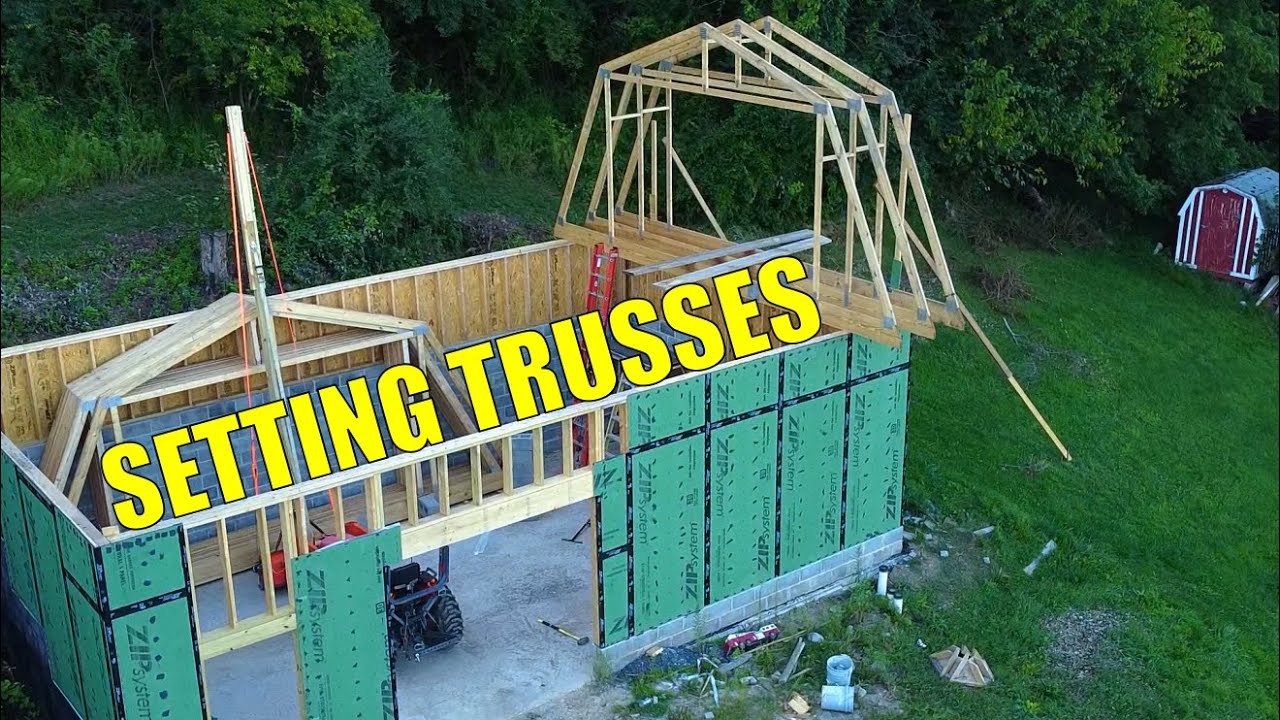 Garage Build #29 - Setting Trusses