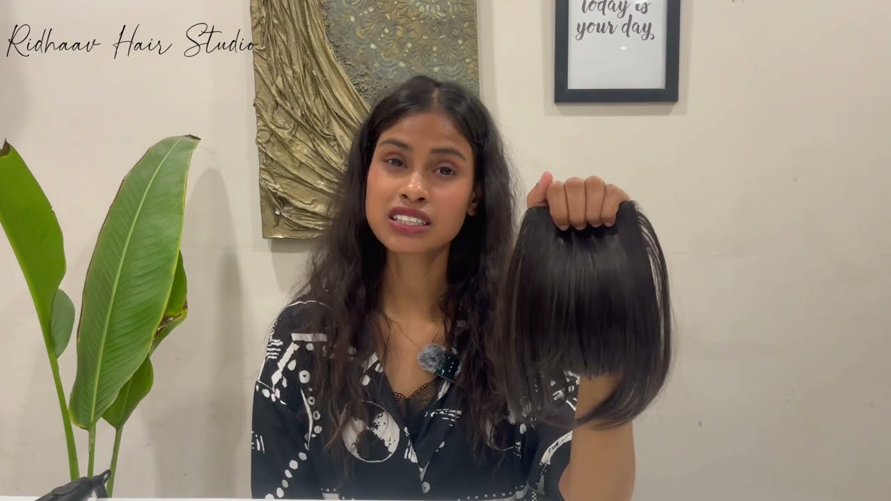 Bangs Hair Extensions | Instant Fringe Look | 100% Raw Human Hair | Ridhaav Hair Studio