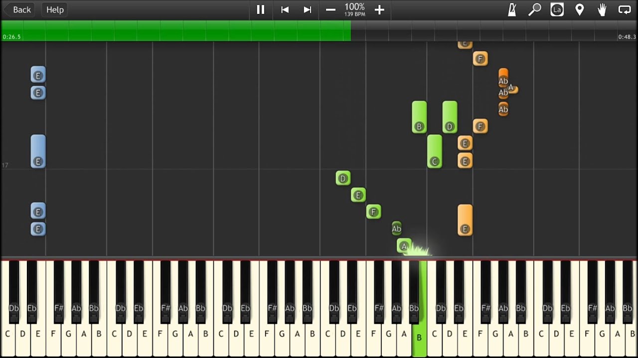 Sonic & Knuckles - Sandopolis Zone Act 1 on Piano (Synthesia) (3 Parts)