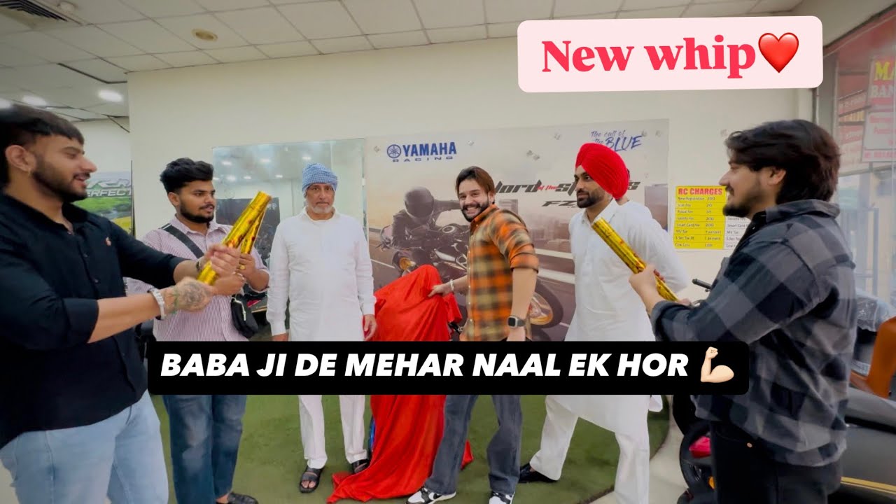 New ride 🏍️|| Baba ji di mehar naal ||R15 YAMAHA||| bhoat time baad saare yaar dost ikathe hoiyee||