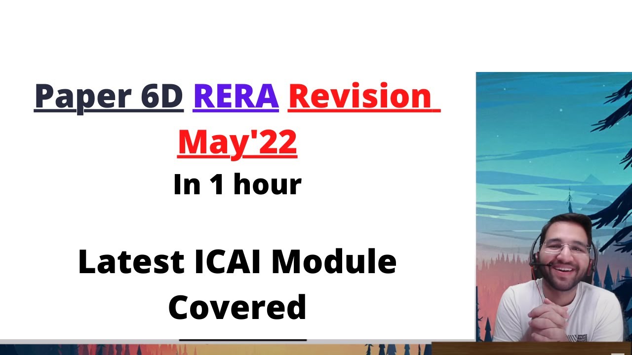 RERA Exam-Oriented Revision | CA Final Paper 6D | Real Estate Regulation Act |Elective Economic Law