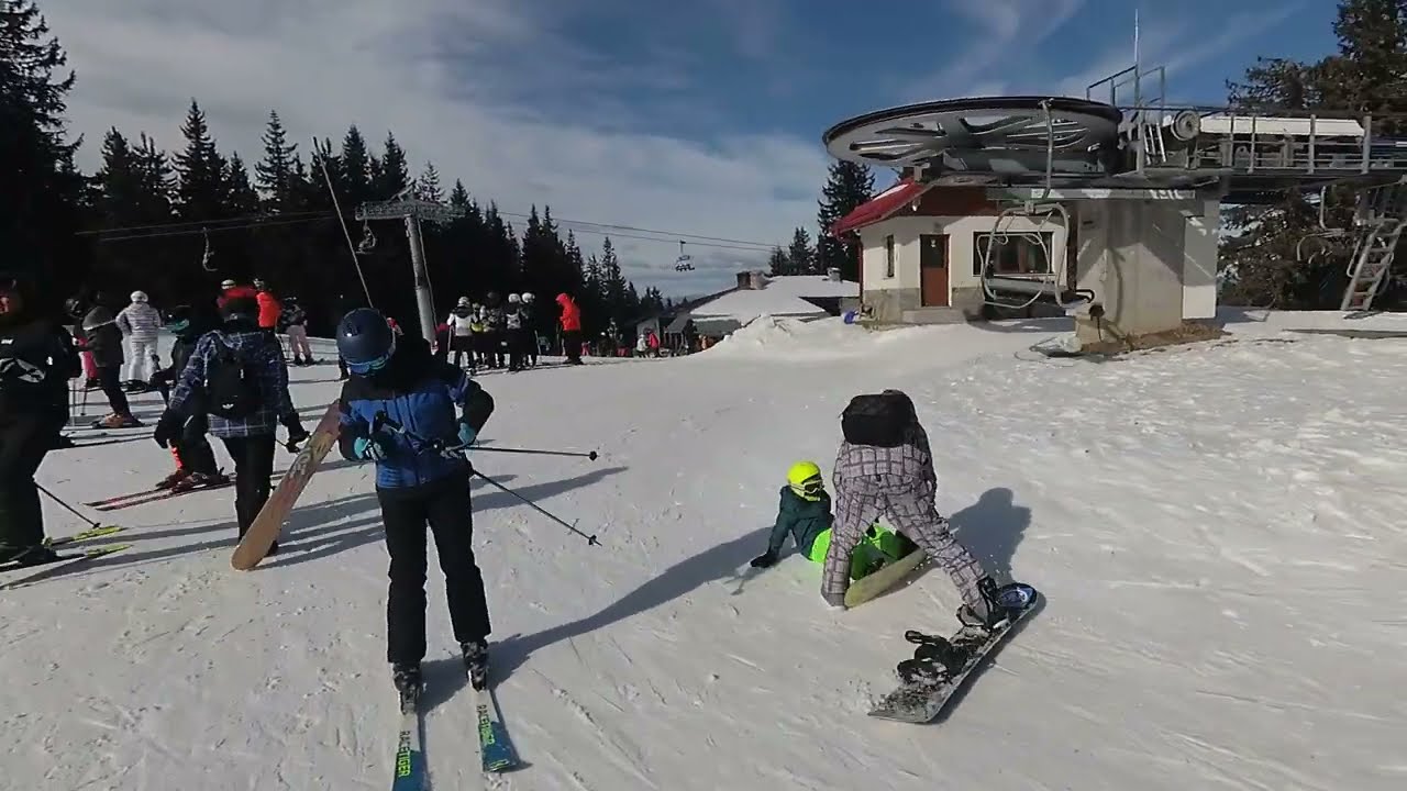 Pamporovo 2024 - Piste 10 + 6A - Blue run for beginners