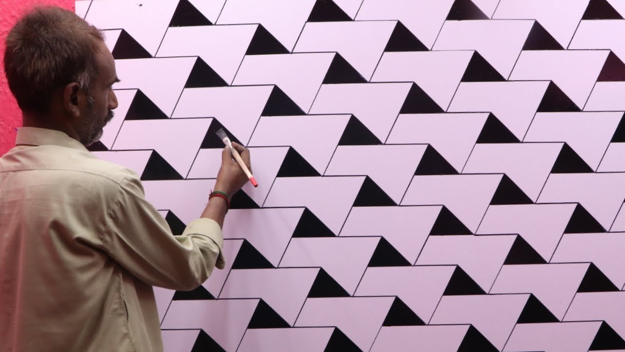 3d wall painting | optical illusion 3d wall design | 3d wall decoration effect | interior design